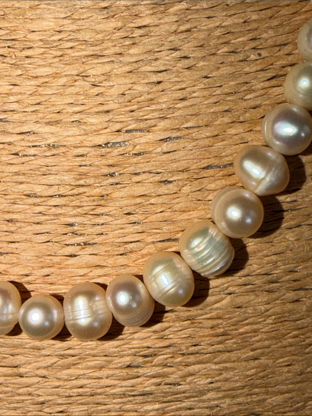 Classic Freshwater Pearl Strand Necklace opera length- Ivory gorgeous quality - Picture 11 of 16